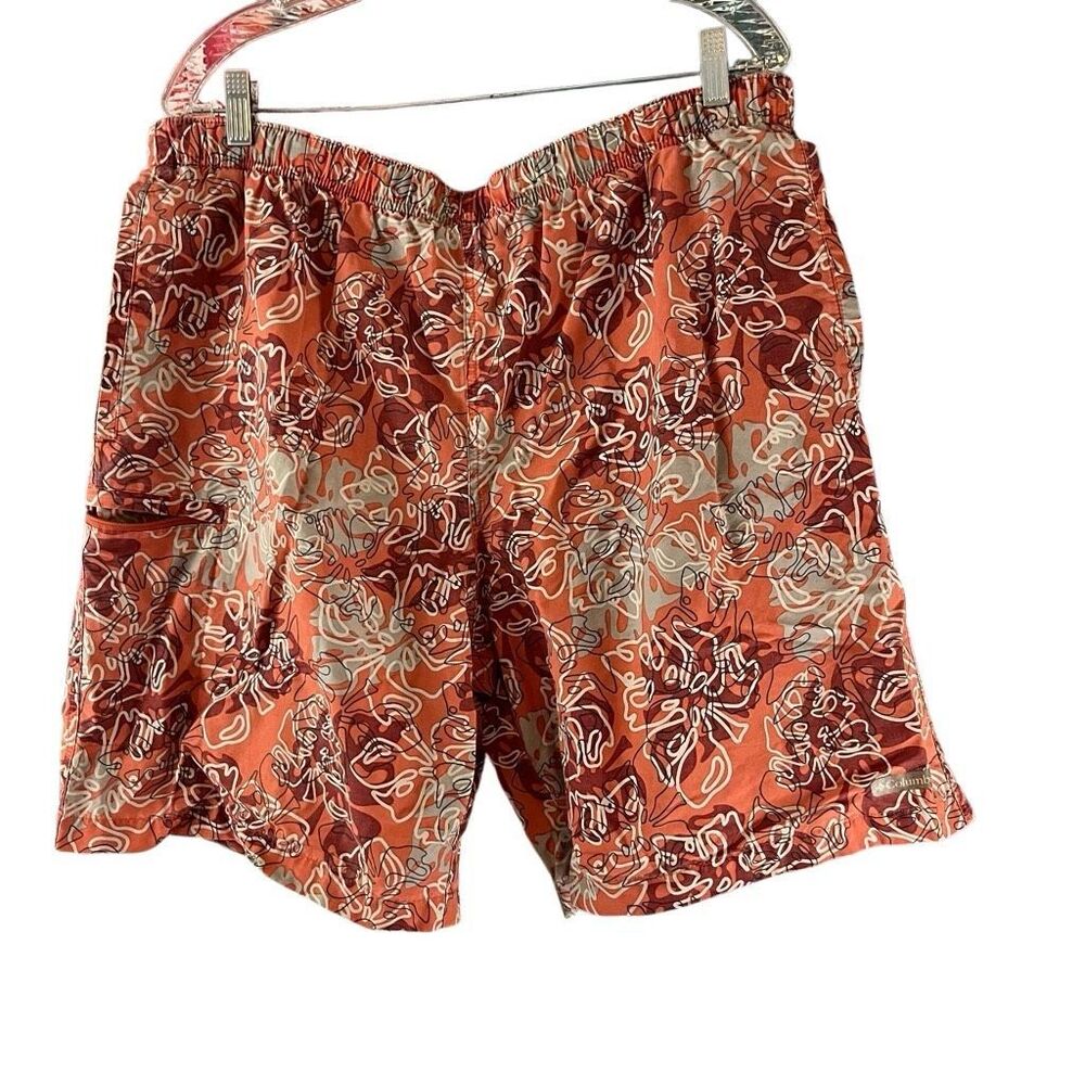 Columbia XCO Packable Swim Trunks Shorts Lined Pockets Elastic Waist Size Large